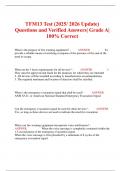 TFM13 Test &lpar;2025&sol; 2026 Update&rpar; Questions and Verified Answers&vert; Grade A&vert; 100&percnt; Correct