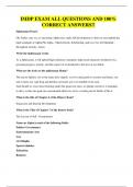 IMDP EXAM ALL QUESTIONS AND 100&percnt; CORRECT ANSWERS&excl;&excl;