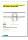 ANCC AGPCNP EXAM WITH VERIFIED QUESTIONS AND ANSWERS LATEST UPDATED 