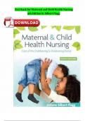 Test Bank for Maternal and Child Health Nursing 9th Edition by Silbert Flagg&period;pdf