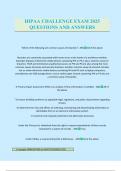 HIPAA CHALLENGE EXAM 2025 QUESTIONS AND ANSWERS
