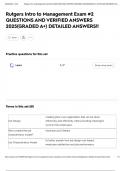 Rutgers Intro to Management Exam &num;2 QUESTIONS AND VERIFIED ANSWERS 2025&lpar;GRADED A&plus;&rpar; DETAILED ANSWERS&excl;&excl;