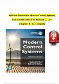 Solution Manual for Modern Control Systems&comma; 14th Global Edition By Richard C&period; Dorf Chapters 1 - 13&comma; Complete