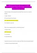 EMT Trauma Exam Questions and Answers &vert; Latest Version &vert; 2025&sol;2026 &vert;  Correct & Verified