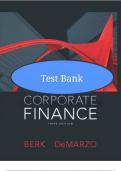 Corporate Finance &ndash; 3rd Edition &ndash; Jonathan Berk & Peter DeMarzo &ndash; Complete Test Bank &comma; STUDY GUIDE