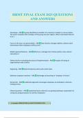 HRMT FINAL EXAM 2025 QUESTIONS AND ANSWERS