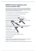 NBHWC Practice Questions & Correct Answers &ndash; 2025 Edition &vert; Full Exam Prep Guide &vert; Verified & Updated