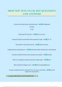 IHOP SOP TEST EXAM 2025 QUESTIONS AND ANSWERS