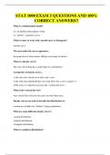 STAT 1000 EXAM 7 QUESTIONS AND 100&percnt; CORRECT ANSWERS&excl;&excl;