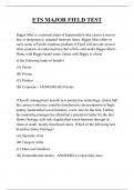 ETS MAJOR FIELD TEST QUESTIONS AND ANSWERS 2025