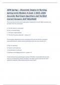 ADN Spring&mdash; &lpar;Associate Degree in Nursing&comma; Spring term&rpar; Module A Exam 3 2025&ndash;2026 Accurate Real Exam Questions and Verified Correct Answers JUST RELEASED