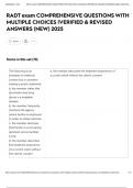 RADT exam COMPREHENSIVE QUESTIONS WITH MULTIPLE CHOICES &vert;VERIFIED & REVISED ANSWERS &lpar;NEW&rpar; 2025