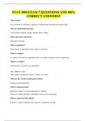 STAT 1000 EXAM 7 QUESTIONS AND 100&percnt; CORRECT ANSWERS&excl;&excl;