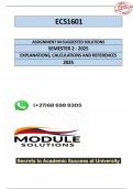 ECS1601 Assignment 4 &lpar;COMPLETE QUESTIONS & ANSWERS&rpar; Year Module 2025 - DUE 11 AUGUST 2025