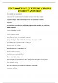 STAT 1000 EXAM 2 QUESTIONS AND 100&percnt; CORRECT ANSWERS&excl;&excl;