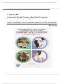 TEST BANK FOR Community Health Nursing&colon; A Canadian Perspective 5th Edition by Lynnette Leeseberg Stamler ISBN&colon;978-0134837888 ALL CHAPTERS COVERED YOUR ULTIMATE GUIDE 100&percnt; VERIFIED A&plus; GRADE ASSURED&excl;&excl;&excl;&excl;&excl; NEW LATEST UPDATE&excl;&excl;&excl;&excl;&excl;&excl;