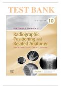 Test Bank for Bontrager&rsquo;s Textbook of Radiographic Positioning and Related Anatomy &lpar;10th Edition&comma; Lampignano&rpar; &ndash; Practice Questions with Correct Answers&comma; Chapter 1-20&vert;All Chapters