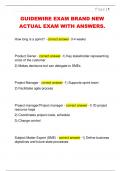 GUIDEWIRE EXAM BRAND NEW  ACTUAL EXAM WITH ANSWERS&period;