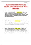 GUIDEWIRE FUNDAMENTALS  BRAND NEW ACTUAL EXAM WITH  ANSWERS&period;