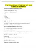 TFSC FINAL EXAM QUESTIONS AND 100&percnt; CORRECT ANSWERS&excl;&excl;