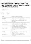 MN Salon Manager's COMPLETE &lpar;2025&rpar; EXAM TEST WITH LATEST UPDATED &lpar;QUESTIONS AND ANSWERS&rpar; already passed&excl;&excl;