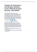 Chapter 68&colon; Emergency & Disaster Nursing &ndash; Lewis Med-Surg 10th Ed &vert; NCLEX Prep Q&As with Rationales