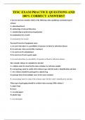 TFSC EXAM PRACTICE QUESTIONS AND 100&percnt; CORRECT ANSWERS&excl;&excl;