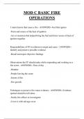 MOD C BASIC FIRE OPERATIONS QUESTIONS AND ANSWERS 2025