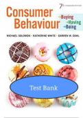 Consumer behaviour buying having and being 7th canadian edition by michael r solomon test bank&comma;study guide