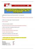 WGU C214 OA Financial Management Retake Exam Latest Questions and Answers &lpar;2025 &sol; 2026&rpar; &lpar;Verified Answers&rpar;
