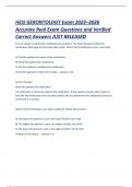 HESI GERONTOLOGY nursing  Exam 2025&ndash;2026 Accurate Real Exam Questions and Verified Correct Answers JUST RELEASED