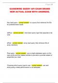 GUIDEWIRE QUERY API EXAM BRAND  NEW ACTUAL EXAM WITH ANSWERS&period; 