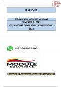 ICA1501 Assignment 4 &lpar;COMPLETE QUESTIONS & ANSWERS&rpar; Semester 2 2025 - DUE 12 AUGUST 2025