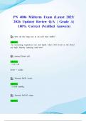 PN 4006 Midterm Exam &lpar;Latest 2025&sol; 2026 Update&rpar; Review Q&sol;A &vert; Grade A&vert; 100&percnt; Correct &lpar;Verified Answers&rpar;
