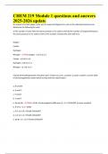 CHEM 219 Module 1 questions and answers 2025-2026 update 