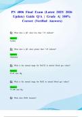 PN 4006 Final Exam &lpar;Latest 2025&sol; 2026 Update&rpar; Guide Q&sol;A &vert; Grade A&vert; 100&percnt; Correct &lpar;Verified Answers&rpar;