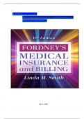 Test Bank for Fordney's Medical Insurance, 17th Edition by Linda M. Smith – All Chapters (1-20) – Verified Questions & Accurate Solutions