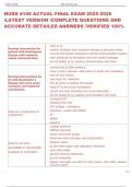 Exam &lpar;elaborations&rpar; NURS 4100 