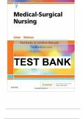 Test Bank for Medical-Surgical Nursing&comma; 7th Edition 2023 Latest Updated Examination Study Guide HIGH GRADE 