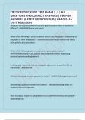 CLEET CERTIFICATION TEST PHASE 1&comma; 2&comma;&vert; ALL QUESTIONS AND CORRECT ANSWERS &vert; VERIFIED ANSWERS &vert; LATEST VERSIONS 2025 &vert; GRADED A&plus; &lpar;JUST RELEASED&rpar;