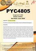 PYC4805 Assignment 2 &lpar;COMPLETE ANSWERS&rpar; 2026 - DUE June 2026