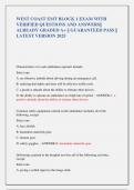 WEST COAST EMT BLOCK 1 EXAM WITH  VERIFIED QUESTIONS AND ANSWERS&vert;&vert;  ALREADY GRADED A&plus; &vert;&vert; GUARANTEED PASS &vert;&vert;  LATEST VERSION 2025