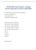 NURS 4581 Exam 1 Kahoot &ndash; Nursing Practice Questions & Answers &lpar;2025-2026&rpar;