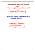 Solutions for Contemporary Project Management&comma; Plan-Driven and Agile Approaches&comma; 5th Edition by Kloppenborg