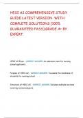 HESI A2 COMPREHENSIVE STUDY GUIDE LATEST VERSION  WITH COMPLETE SOLUTIONS &lbrack;100&percnt; GUARANTEED PASS&rsqb; GRADE A&plus; BY EXPERT&period;