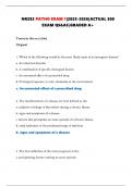 NR283 PATHO EXAM 1&vert;2025-2026&vert;ACTUAL 300 EXAM QS&AS&vert;GRADED A&plus;