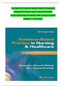 TEST BANK For Evidence-Based Practice in Nursing & Healthcare 5th Edition by Melnyk&comma; Overholt&comma; Verified Chapters 1 - 23 Complete Newest Version