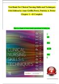 Clinical Nursing Skills and Techniques&comma; 11th Edition TEST BANK by Anne Griffin Perry&comma; Patricia A&period; Potter&comma; Verified Chapters 1 - 43&comma; Complete Newest Version