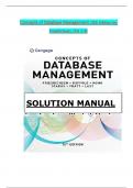 Concepts of Database Management – 10th Edition by Friedrichsen – Complete Solutions Manual (Chapters 1–9)