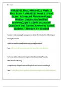 NURS6521 Final&sol;NURS 6521 Week 11 Final Exam &sol; NURS6521 Week 11 Final Exam&colon; Advanced Pharmacology&colon; Walden University &lpar;Verified Answers&rpar;&sol;get it 100&percnt; accurate&excl;&excl; Questions and Correct Answers&sol; Latest Update &sol; Already A&plus; Graded